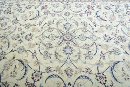 Central medallion detail of New Nain rug from Iran / Persia