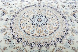 Central medallion detail of New Nain rug from Iran / Persia