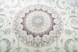 Central medallion detail of New Nain rug from Iran / Persia