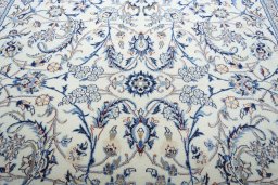 Central medallion detail of New Nain rug from Iran / Persia