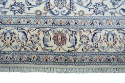 Full view of New Nain rug from Iran / Persia, 309 × 196 cm in Beige tones