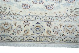 Full view of 2000s Nain rug from Iran / Persia, 328 × 242 cm in Beige tones