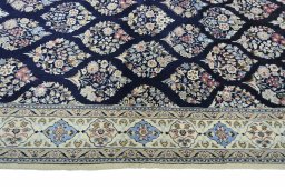 Close-up detail of New Nain rug from Iran / Persia showing Cork weave