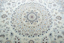 Central medallion detail of New Nain rug from Iran / Persia