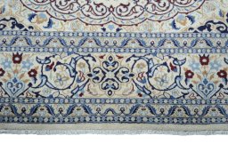 Full view of 2000s Nain rug from Iran / Persia, 335 × 244 cm in Beige tones