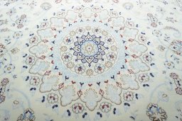 Central medallion detail of New Nain rug from Iran / Persia