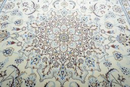 Central medallion detail of New Nain rug from Iran / Persia