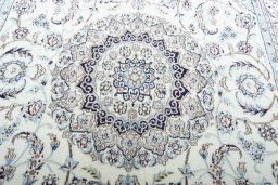 Central medallion detail of New Nain rug from Iran / Persia