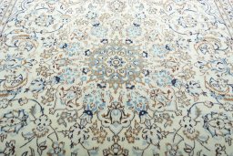 Central medallion detail of New Nain rug from Iran / Persia