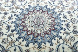 Central medallion detail of New Nain rug from Iran / Persia