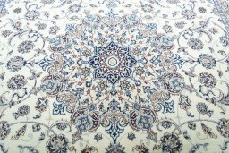 Central medallion detail of New Nain rug from Iran / Persia