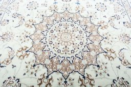 Central medallion detail of New Nain rug from Iran / Persia