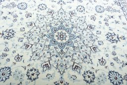 Surface texture of New Nain rug with natural Wool and intricate pattern