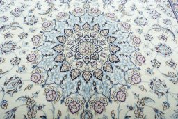 Central medallion detail of New Nain rug from Iran / Persia