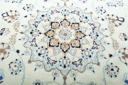 Central medallion detail of New Nain rug from Iran / Persia