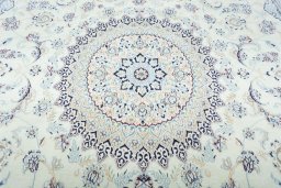 Central medallion detail of New Nain rug from Iran / Persia