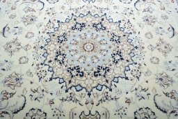 Central medallion detail of New Nain rug from Iran / Persia