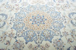 Central medallion detail of New Nain rug from Iran / Persia