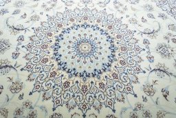 Central medallion detail of New Nain rug from Iran / Persia