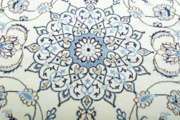 Central medallion detail of New Nain rug from Iran / Persia