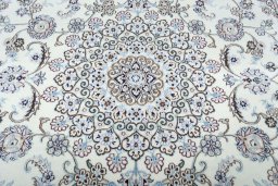 Central medallion detail of New Nain rug from Iran / Persia