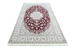 Surface texture of New Nain rug with natural Cork and intricate pattern