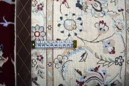 Surface texture of New Nain rug with natural Cork and intricate pattern