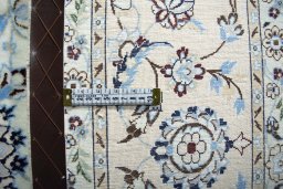 Surface texture of New Nain rug with natural Cork and intricate pattern