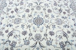 Central medallion detail of New Nain rug from Iran / Persia