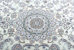 Central medallion detail of New Nain rug from Iran / Persia