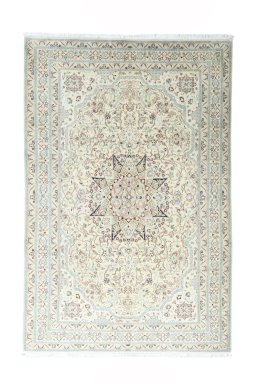 Full view of 2000s Nain rug from Iran / Persia, 309 × 203 cm in Beige tones