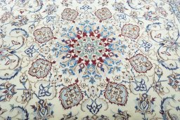 Central medallion detail of New Nain rug from Iran / Persia