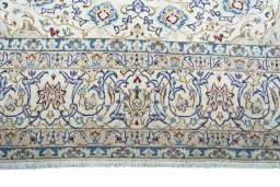 Full view of New Nain rug from Iran / Persia, 361 × 251 cm in Beige tones