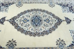 Central medallion detail of New Nain rug from Iran / Persia