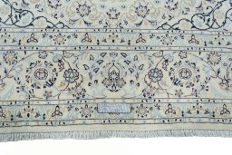 Full view of New Nain rug from Iran / Persia, 365 × 247 cm in Beige tones