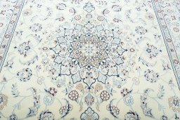 Central medallion detail of New Nain rug from Iran / Persia