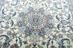 Central medallion detail of New Nain rug from Iran / Persia