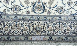 Full view of New Nain rug from Iran / Persia, 304 × 196 cm in Beige tones