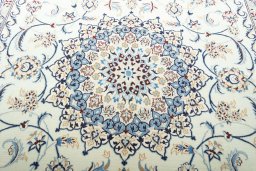 Central medallion detail of New Nain rug from Iran / Persia