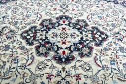 Central medallion detail of New Nain rug from Iran / Persia