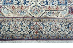 Full view of 2000s Nain rug from Iran / Persia, 310 × 204 cm in Red tones