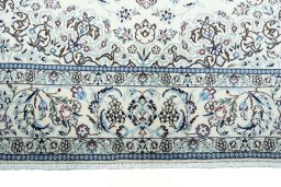 Full view of New Nain rug from Iran / Persia, 310 × 200 cm in Beige tones