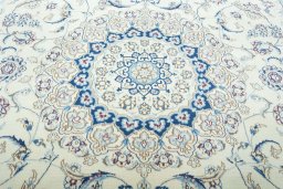 Central medallion detail of New Nain rug from Iran / Persia