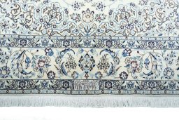 Full view of New Nain rug from Iran / Persia, 300 × 195 cm in Beige tones