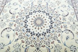 Central medallion detail of New Nain rug from Iran / Persia