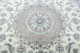 Central medallion detail of New Nain rug from Iran / Persia