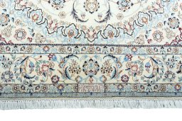 Full view of 2000s Nain rug from Iran / Persia, 298 × 200 cm in Beige tones
