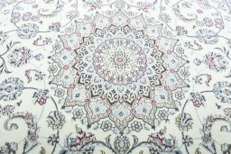 Central medallion detail of New Nain rug from Iran / Persia