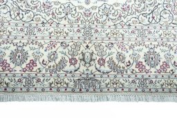 Full view of New Nain rug from Iran / Persia, 356 × 242 cm in Beige tones