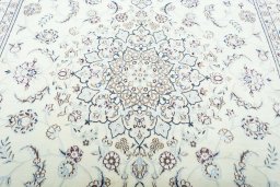 Central medallion detail of New Nain rug from Iran / Persia